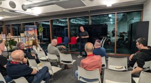 Richard Tubb speaking at the 404 Stress Not Found event at the NatWest Accelerator Hub in Newcastle-upon-Tyne